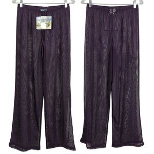 Anne‎ Cole Vintage Sheer Mesh Swimwear coverup Pants Beach wear size M